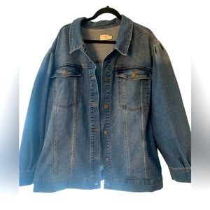Terra & Sky Plus Size Woman’s Denim Jacket (4x 28W-30W)